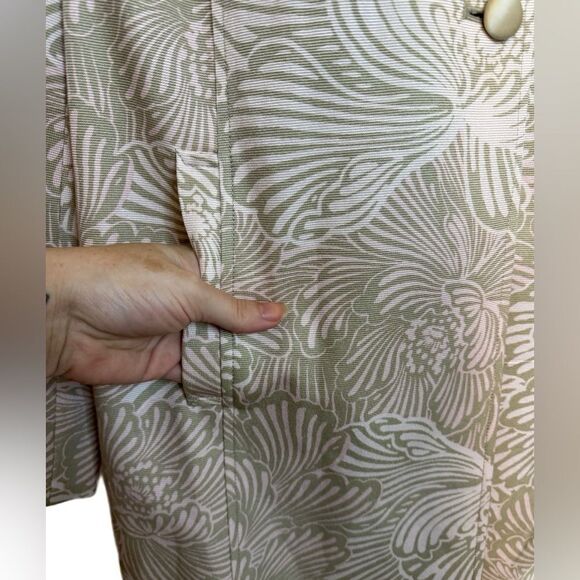 Sigrid Olsen Silk & Cotton Blend Floral Lightweight Jacket - Picture 6 of 13